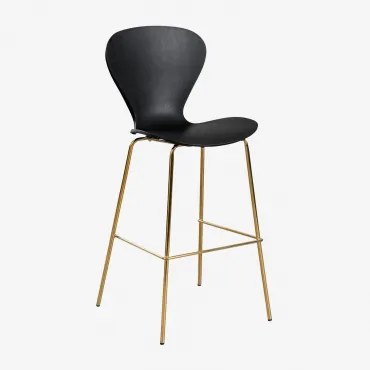 Op Een Hoge Kruk. ↑75 Cm & Goud & Zwart Polypropyleen & Polypropyleen - Sklum