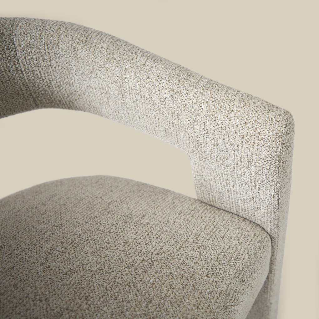 Wabi Sabi Eetkamerstoel Beige Volledig Stof