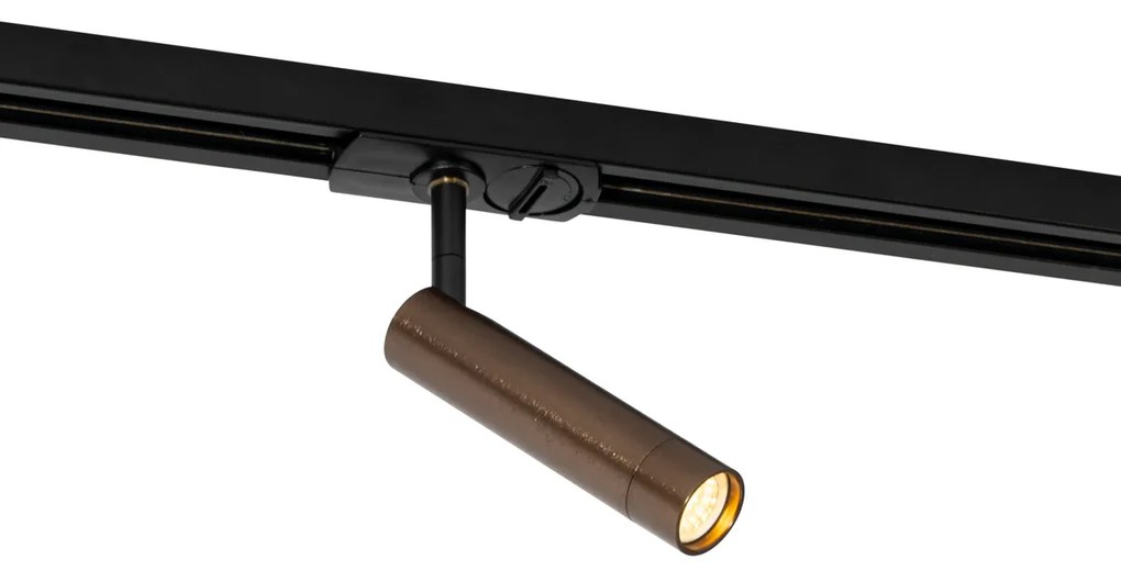 Moderne spot donker brons voor railsysteem 1-fase  - Iconic Ivy