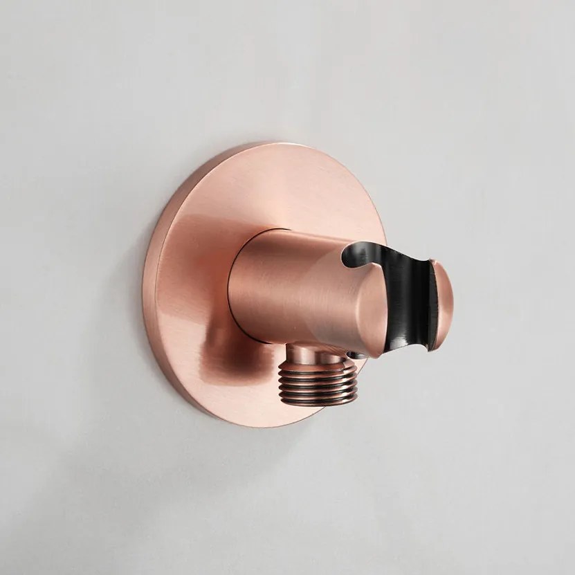 Saniclear Plus Curved Pro inbouw badkraan met vrijstaande uitloop geborsteld koper