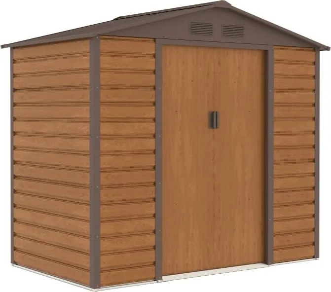 Lahti metalen gereedschapshuis 2,1 x 1,3 m Winkel Boss houtachtig