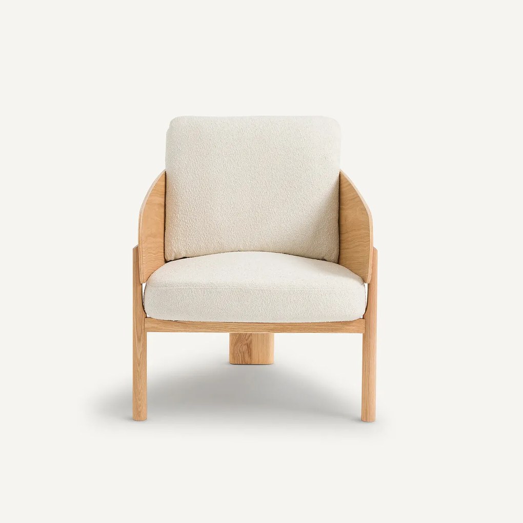 Fauteuil eik/bouclette Marais, design E Gallina