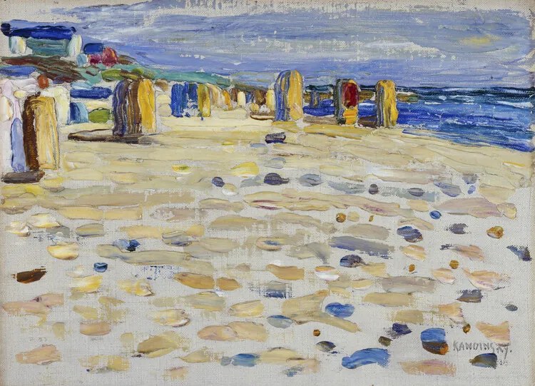 Kunstreproductie Holland – Beach chairs (1904), Wassily Kandinsky