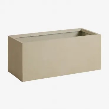 Rechthoekige Buitenbloempot Van Cement Sergio Zandbruin & 100 X 40 X 40 Cm - Sklum
