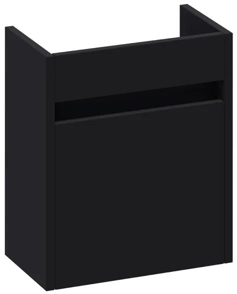 BRAUER Nexxt Fonteinonderkast - 40x45x22cm - 1 rechtsdraaiende deur - greep - MDF - mat zwart FO-NXRMZ