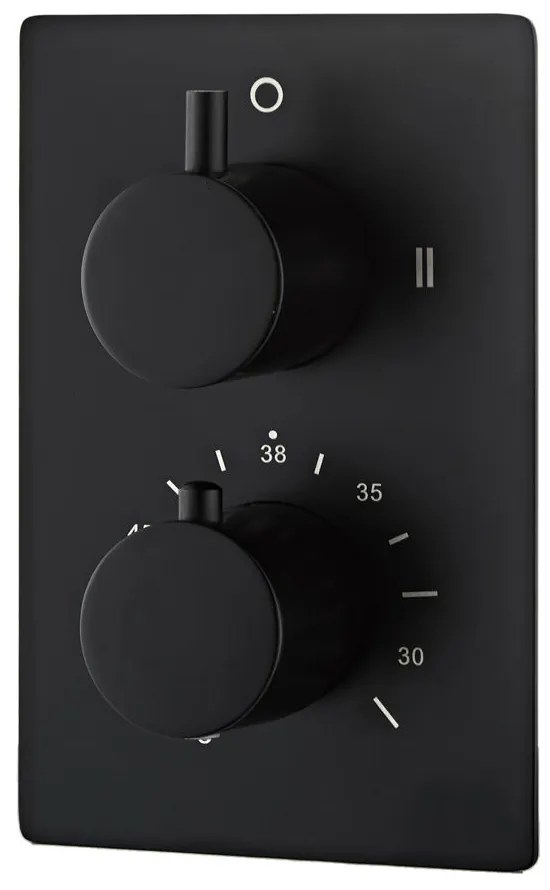 Saniclear Cube inbouw regendouche met inbouw douchekop 30x30cm, glijstang en 2 standen handdouche zwart mat