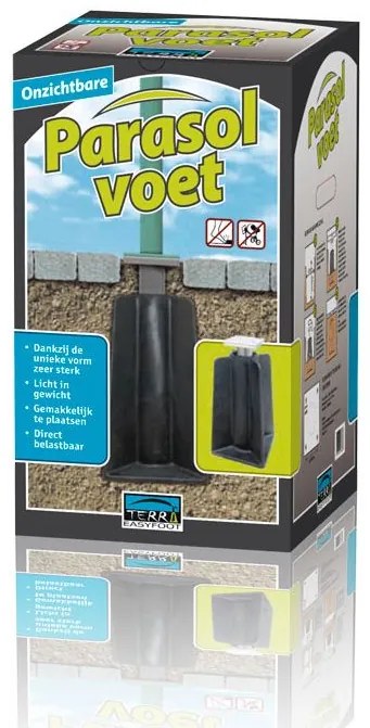 Nesling Coolfit zweefparasol PLUS 3x3 - wit - ingraafvoet en hoes - Op=Op