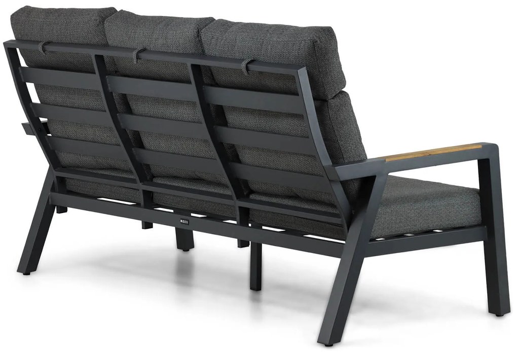 Stoel en Bank Loungeset 5 personen Aluminium/teak Grijs  Lifestyle Garden Furniture Marseille