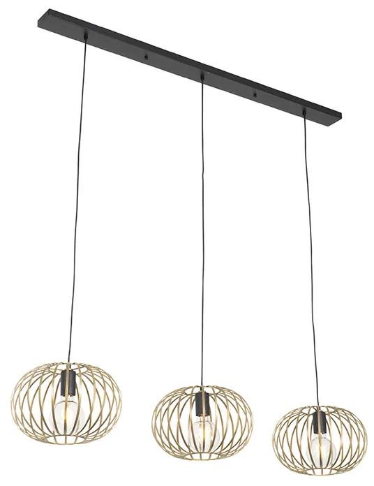Eettafel / Eetkamer Design hanglamp messing 3-lichts - Johanna Design E27 Binnenverlichting Lamp