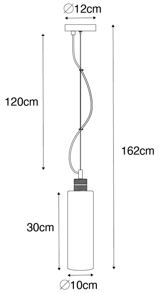 Moderne hanglamp zwart met smoke glas - Stavelot Modern E27 Binnenverlichting Lamp