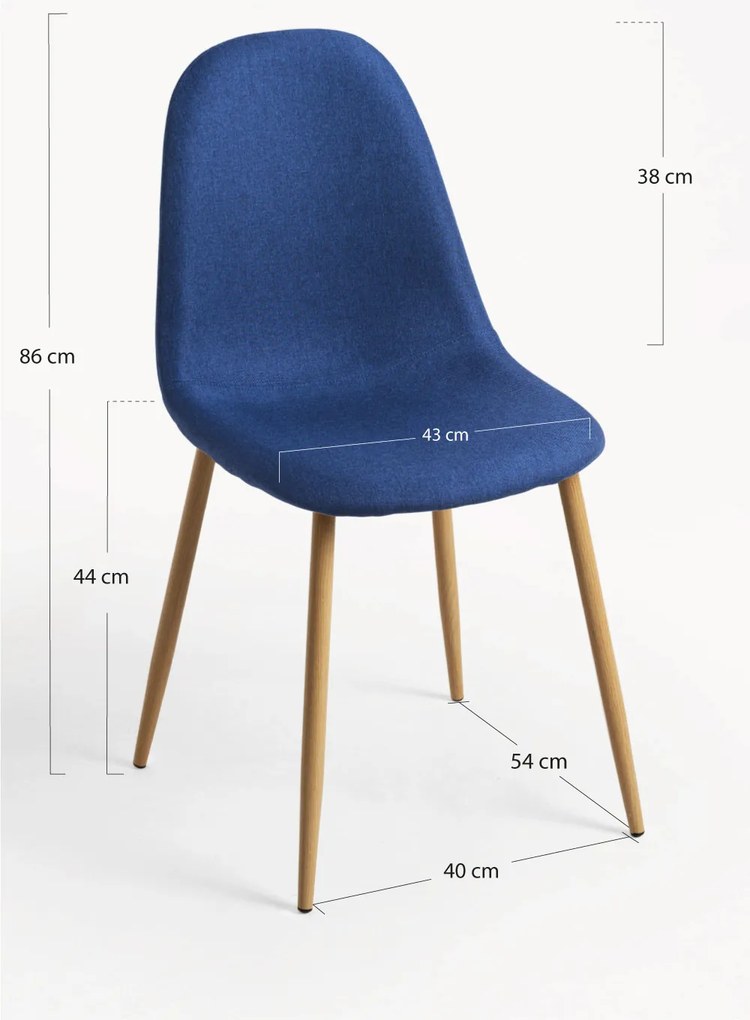 Set 4 Teok Stoffen Stoelen