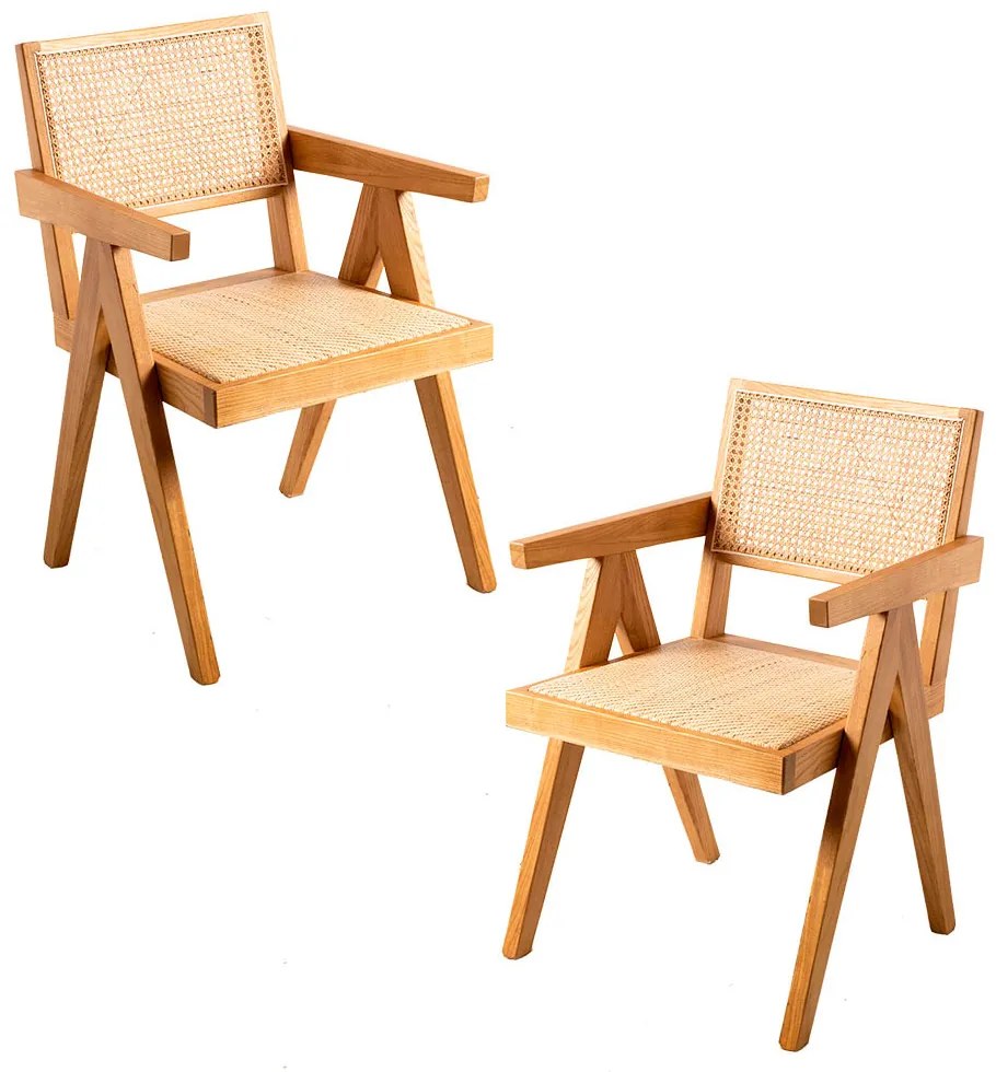 Set 2 Holz Houten Stoelen