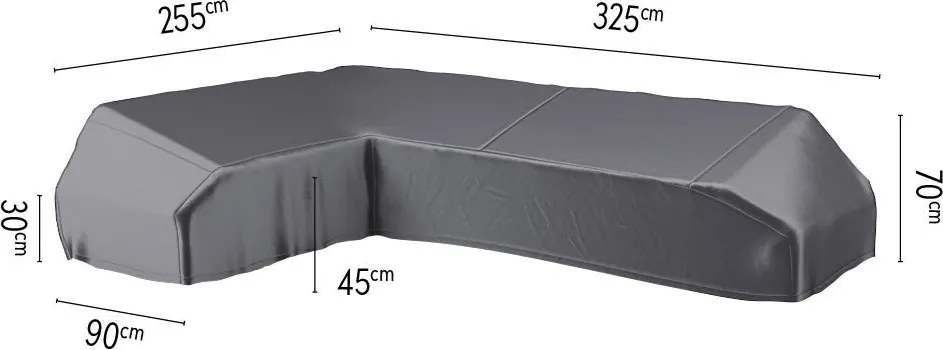 Platinum Aerocover platform loungesethoes links - Ademende hoes voor loungeset met platform links 325 x 255 x 90 x H30/45/70cm