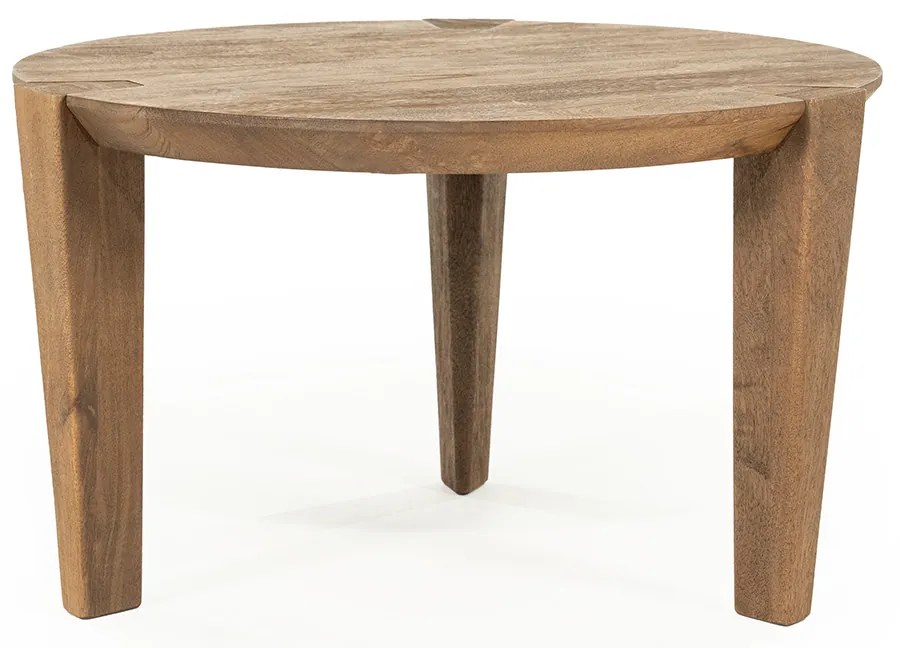 Eleonora Davina Ronde Salontafel Mangohout 60 Cm - 60 X 60cm.