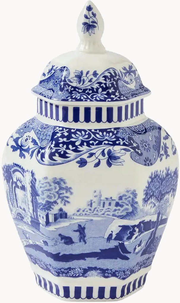Porseleinen vaas Blue Italian, H 10 cm