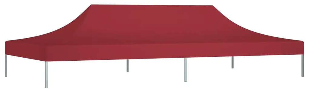 vidaXL Partytentdak 270 g/m² 6x3 m bordeauxrood