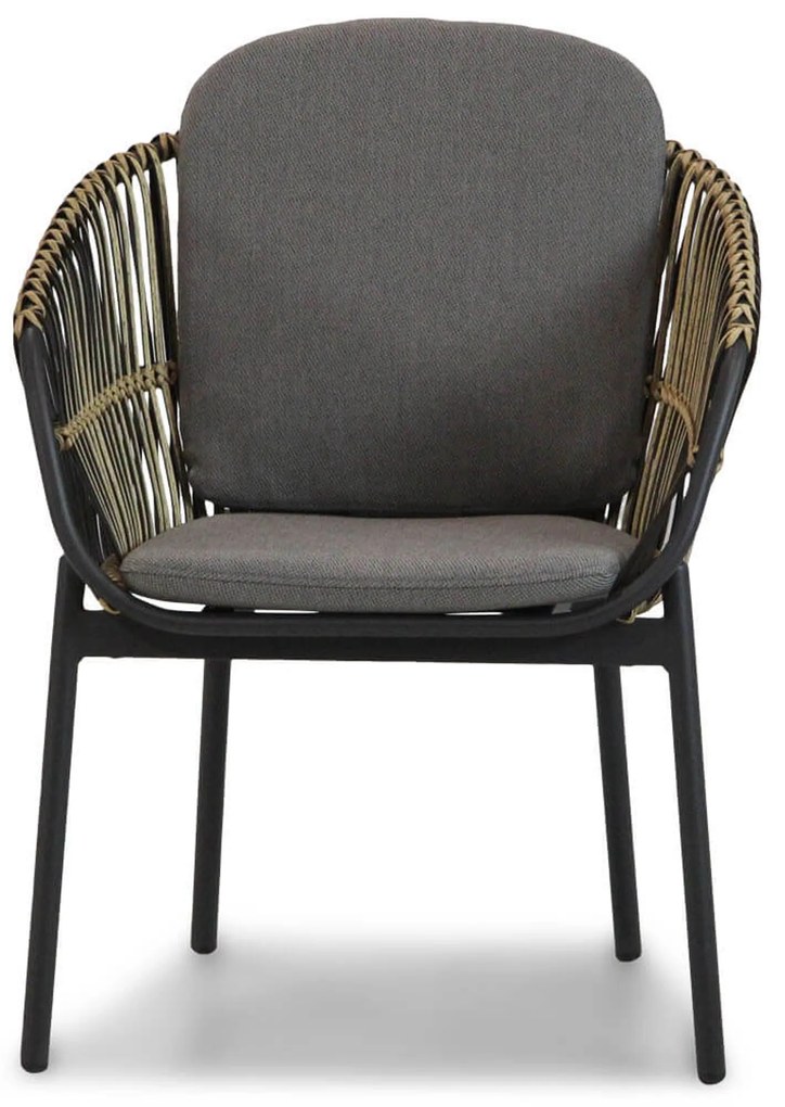 Tuinset 6 personen 240 cm Aluminium/wicker Taupe Coco Nathan/Diogo