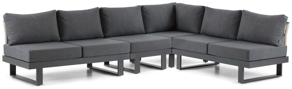 Hoek loungeset 6 personen Aluminium Grijs  Lifestyle Garden Furniture Lorenzo