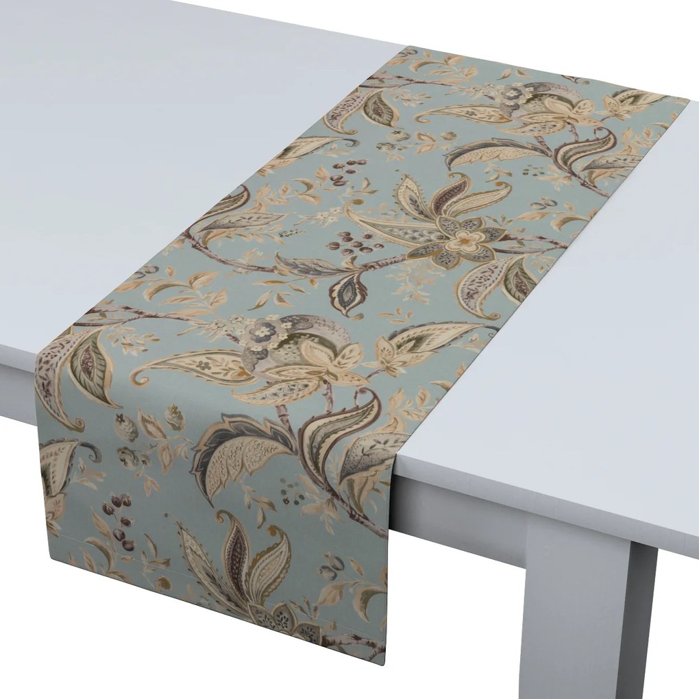Dekoria Rechthoekige tafelloper, blauw-grijs, 40 x 130 cm