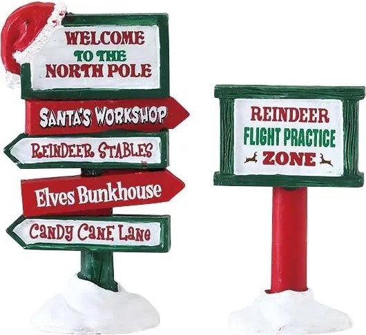 Lemax - 'North Pole Signs' - Accessoire - Exclusief adapter