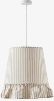 Plafondlamp Ø40 Cm In Gedra Katoen Wit & Tapioca Gedra Ø40 Cm - ↑45 Cm Beige - Sklum
