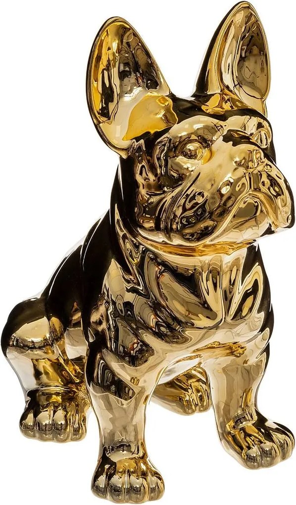 Atmosphera Franse Bulldog Beeldje - Goud - Keramiek - 22 cm