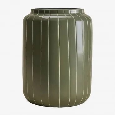 Beker Van Ijzer Bieberlis ↑30 Cm & Groen – Intens Olijf - Sklum
