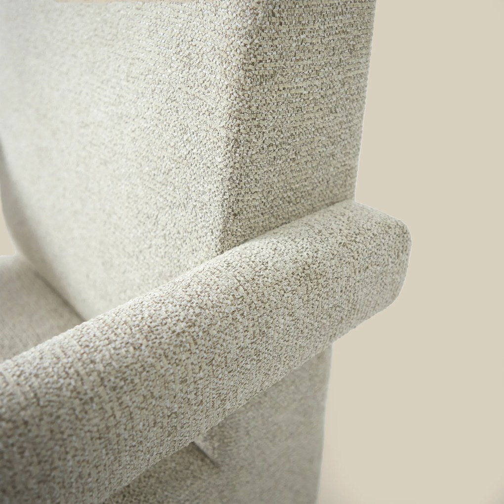 Japandi Fauteuil Beige Stof