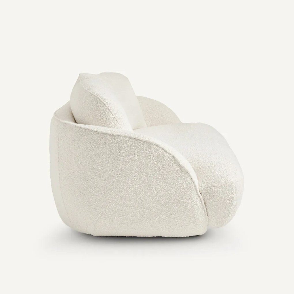 Zetelbank in bouclette stof, Alpine