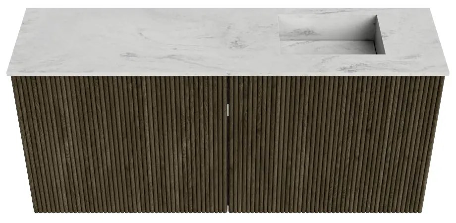Mondiaz Joya DLux 90cm toiletmeubel shadow met wastafel faye rechts zonder kraangat opalo