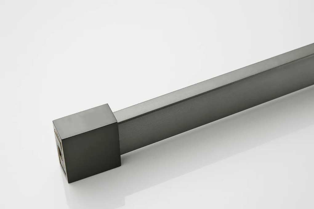 Saniclear Blurred douchewand matglas 80x200cm gunmetal profiel