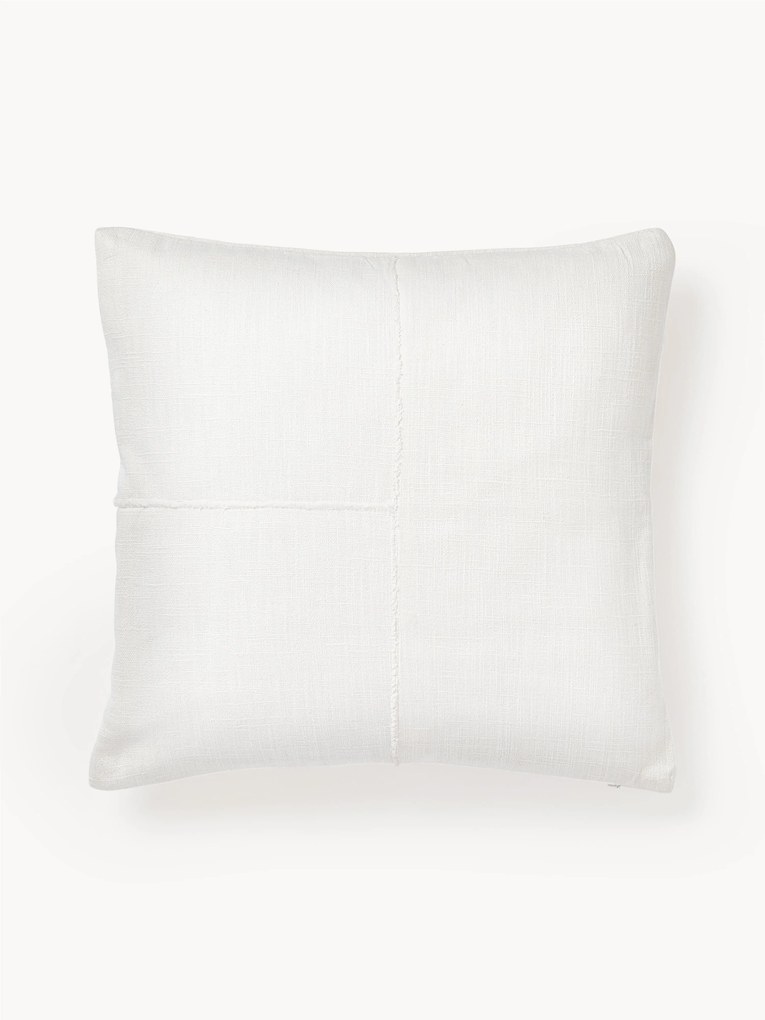 Handgeweven kussenhoes Terre met decoratieve naad