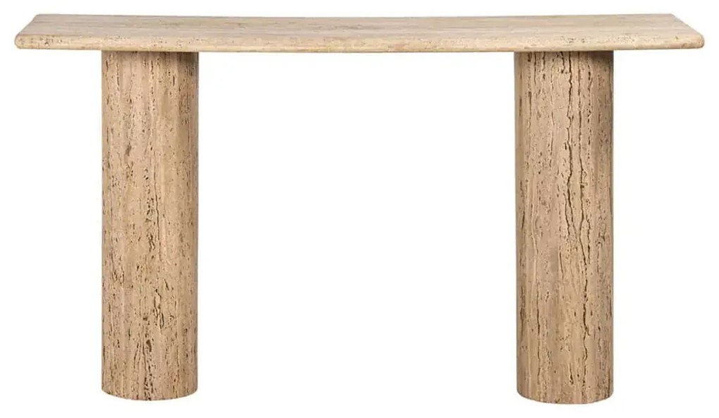 Richmond Interiors Hampton Wandtafel Beige Travertin Marmer - 140 X 40cm.