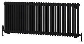 Eastbrook Rivassa 2 koloms radiator 145x60cm staal 2014W zwart mat