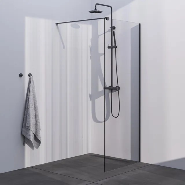 BRAUER Gunmetal Season Inloopdouche - helder glas - 80x200cm - gunmetal geborsteld GS-ISMP1H80200GM