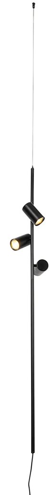 Hanglamp zwart met voetschakelaar 3-lichts - Jeana Luxe Modern GU10 Binnenverlichting Lamp