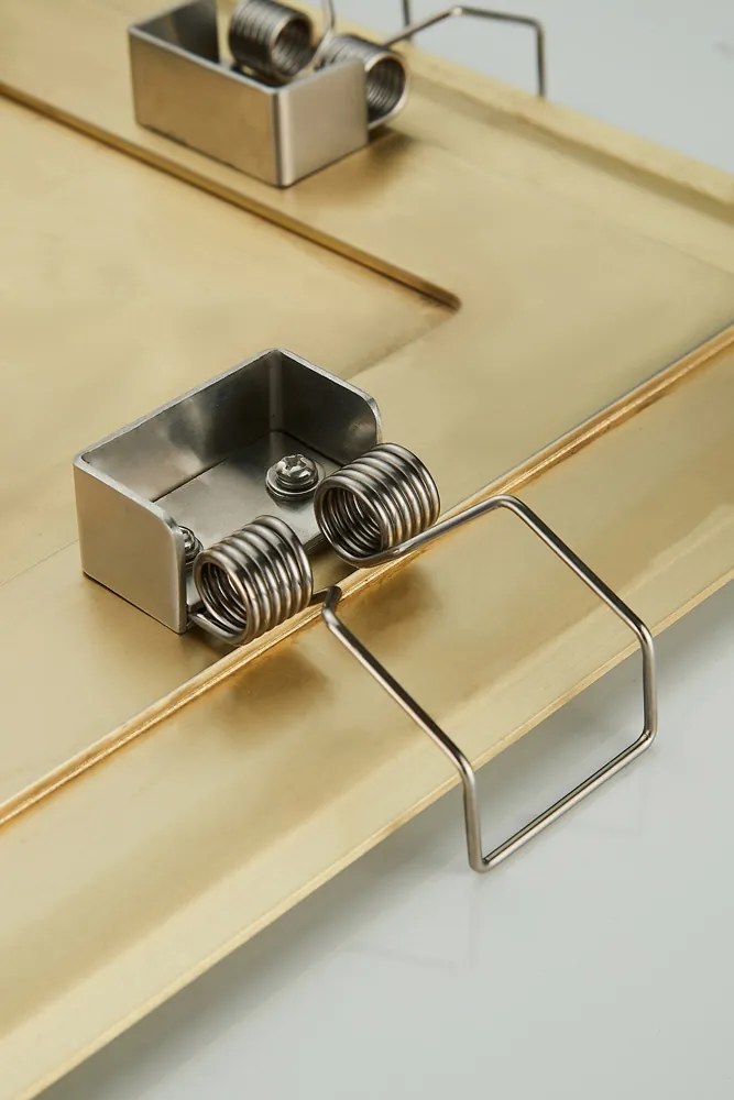 Saniclear Plus inbouw regendouche met inbouw douchekop 30x30cm geborsteld messing - mat goud