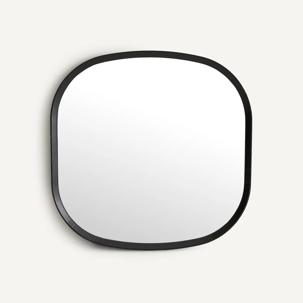 Vierkante spiegel van massief eiken H80 cm, Orion