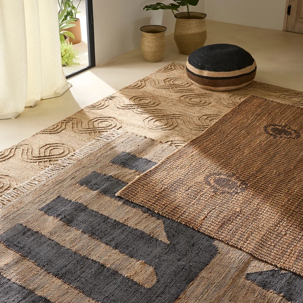 Vloerkleed in jute en katoen, Limari