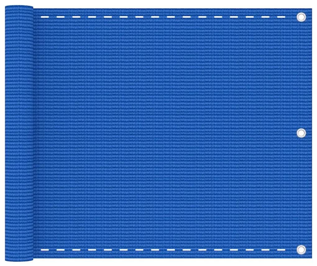 vidaXL Balkonscherm 75x300 cm HDPE blauw