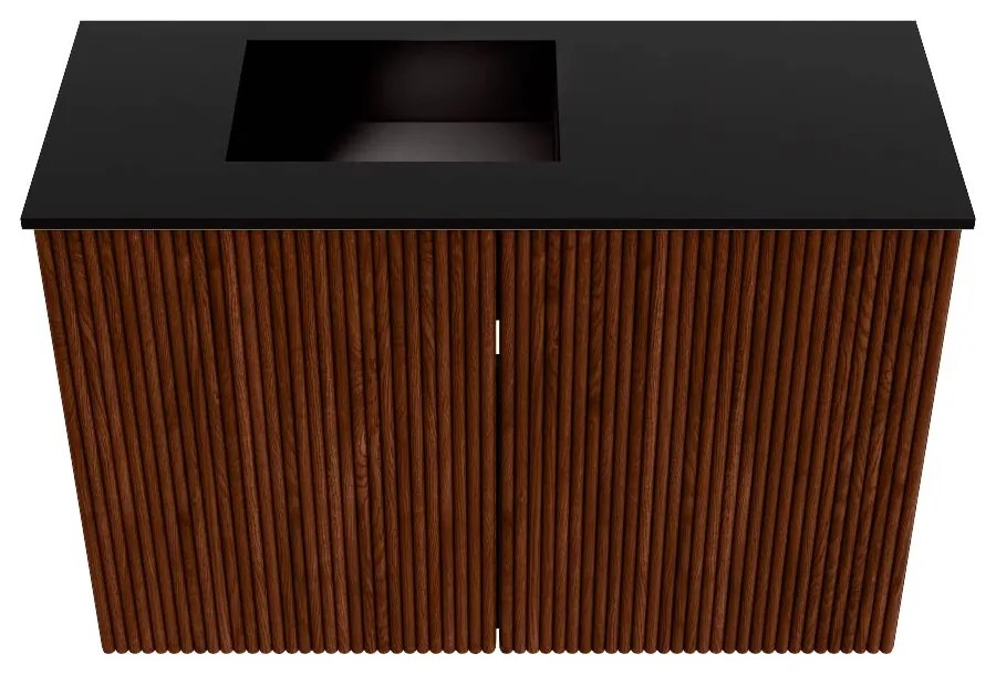 Mondiaz Joya 60cm toiletmeubel ruby met wastafel faye links zonder kraangat urban