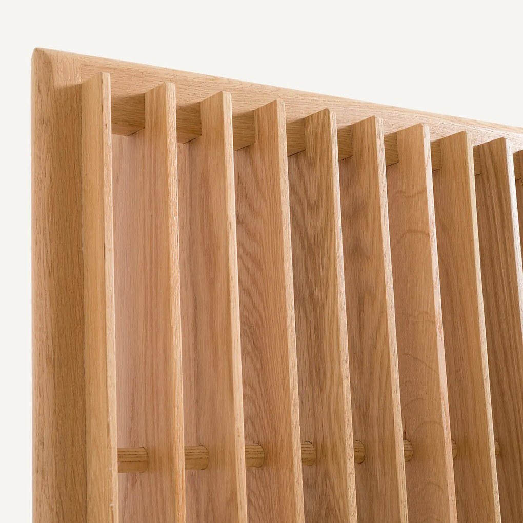 Opengewerkt kamerscherm van massief eikenhout, 3 opvouwbare panelen,BYOBU