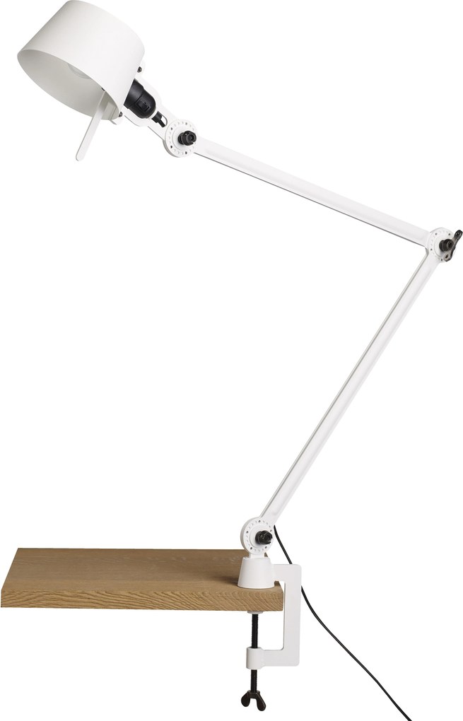 Tonone Bolt 2 arm bureaulamp met tafelklem pure white
