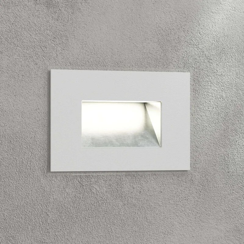 LED wandinbouwlamp Jody, 12 cm, polycarbonaat