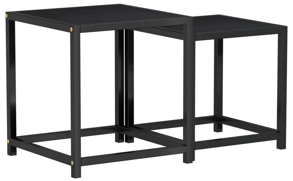vidaXL Salontafels 2 st MDF zwart