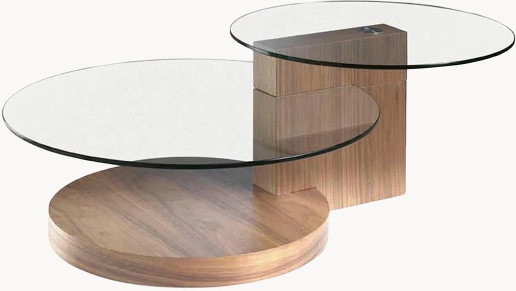 Salontafel Chochmingwu met ronde glazen tafelbladen