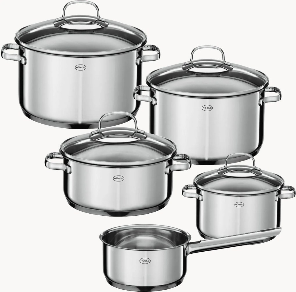 Kookset Elegance van edelstaal, 5-delig