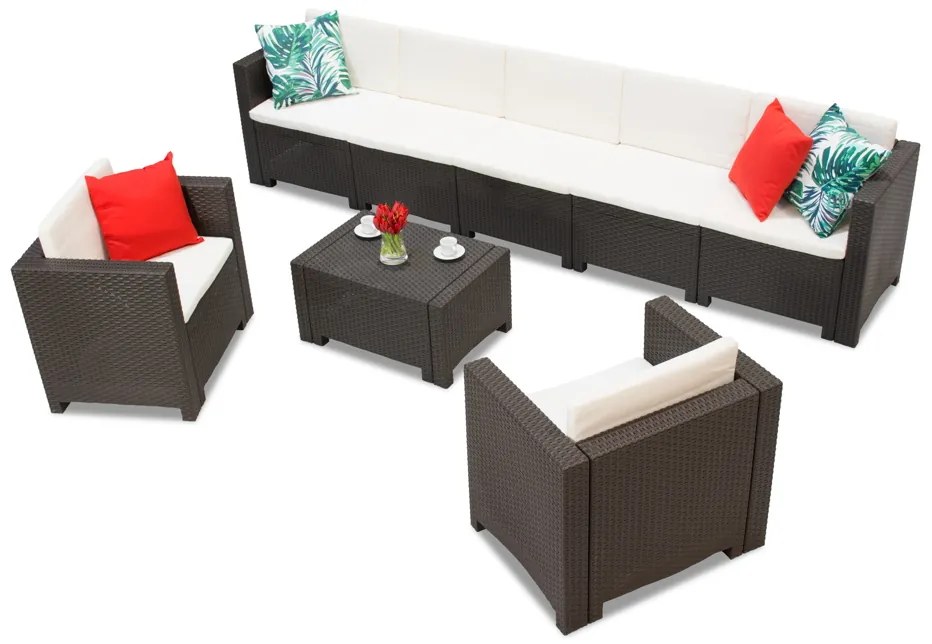 Technorattan set Colorado Koffie Max 7 bruin Bica