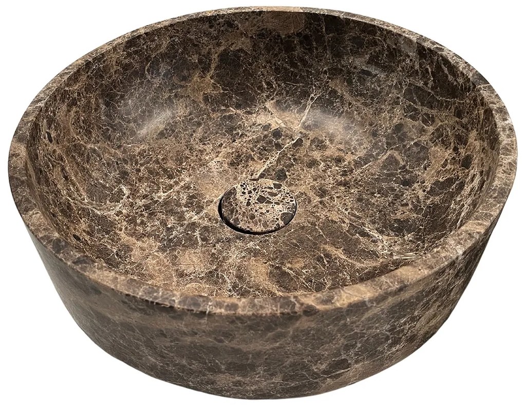 Livli Amira badkamermeubel 100cm met ronde dark emperador waskom