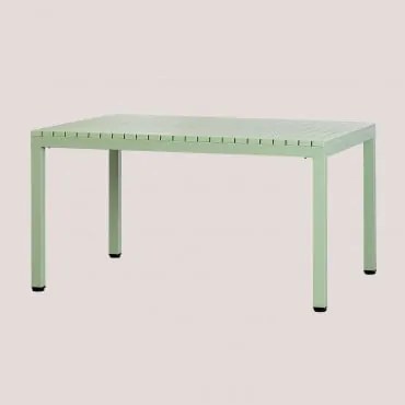 Rechthoekige Aluminium Tuintafel (140x100 cm) Marti CELADON - Sklum